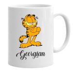 Cana personalizata, Alba, Garfield, 350 ml, CDUV034 - imagine 2