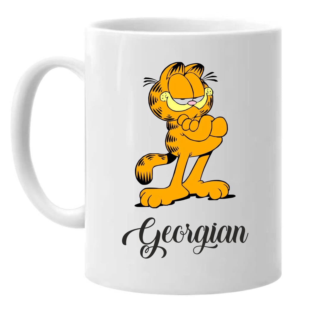 CDUV034 Cana personalizata, Alba, Garfield, 350 ml, CDUV034 - imagine 1