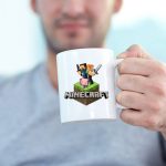Cana personalizata, Alba, Minecraft, 350 ml, CDUV056 - imagine 3