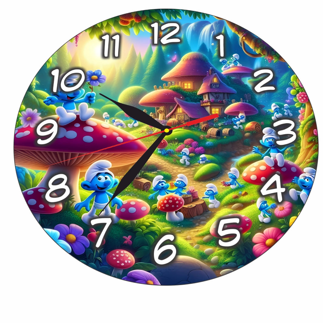 CSDUV130.. Ceas Disney Strumfi, Lemn, CSDUV130 - imagine 5