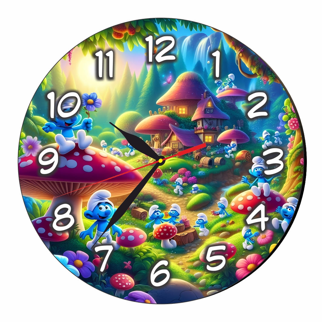 CSDUV130. Ceas Disney Strumfi, Lemn, CSDUV130 - imagine 4