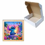 Puzzle din lemn, Stitch, 16 piese, Multicolor, 17x17 cm, PDUV002 - imagine 3