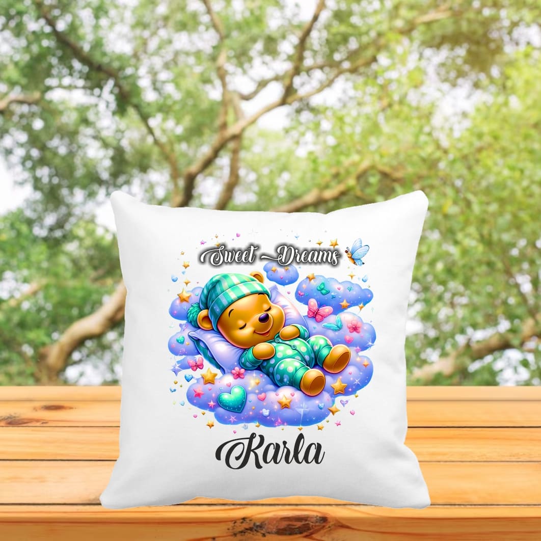 PGR085. Perna personalizata cu nume, Gradinita, Winnie the Pooh, 40x40 cm, PGR085 - imagine 3