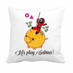 Perna personalizata cu nume, Squid Games, 40x40 cm, PGR110