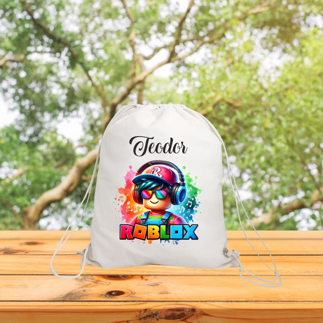 RGR065. Rucsac personalizat cu nume, Gradinita, Roblox, 43x34 cm, RGR065 - imagine 3
