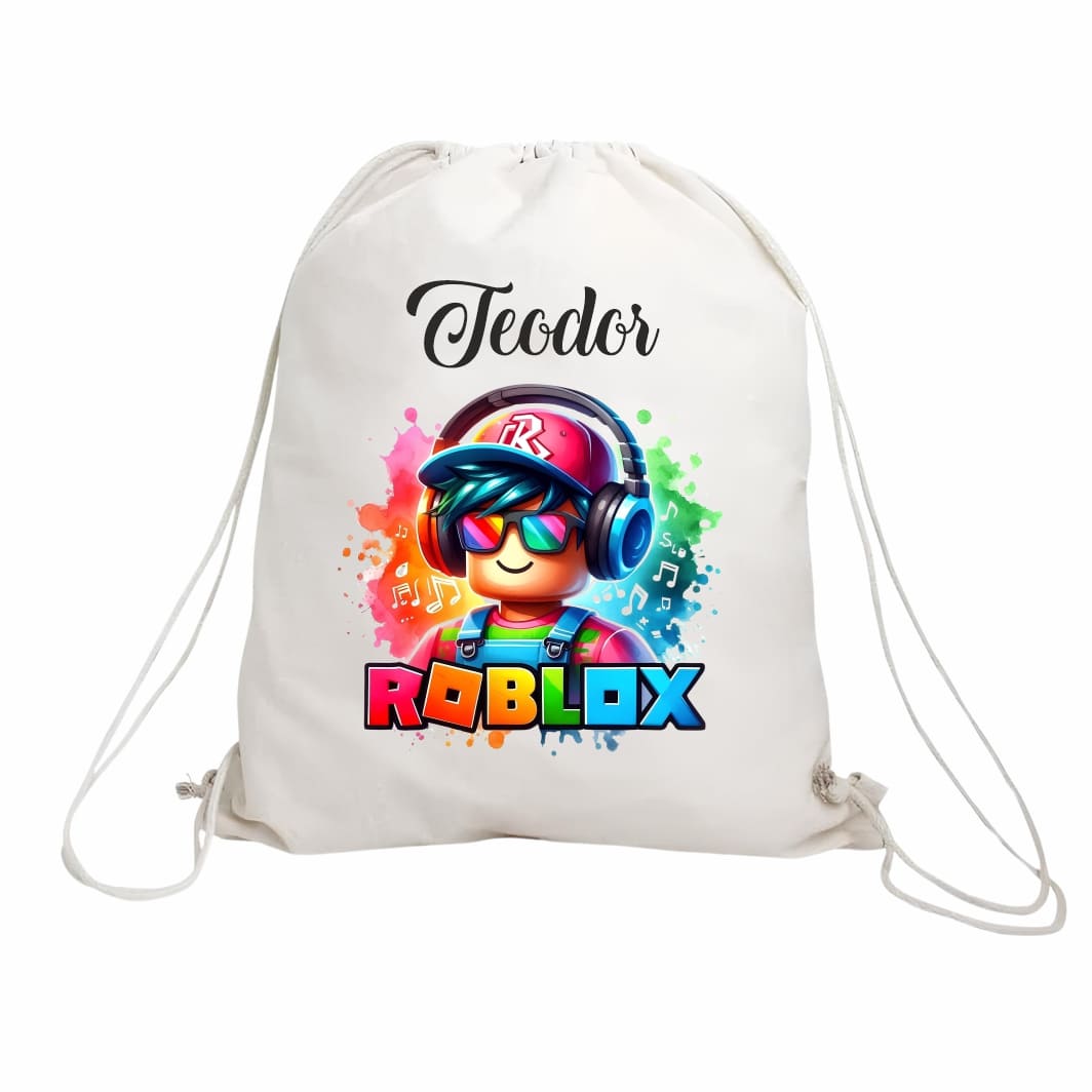 RGR065 Rucsac personalizat cu nume, Gradinita, Roblox, 43x34 cm, RGR065 - imagine 1