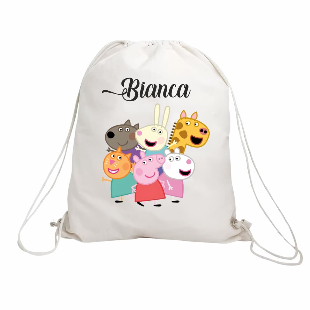 RGR066 Rucsac personalizat cu nume, Gradinita, Peppa Pig, 43x34 cm, RGR066 - imagine 1