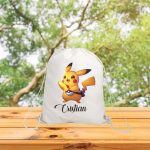 Rucsac personalizat cu nume, Gradinita, Pikachu, Pokemon, 43x34 cm, RGR073 - imagine 3