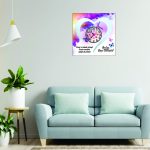 Ceas baza licheni, personalizat pentru Educatoare , Lemn, 40x40cm, CSMUV017 - imagine 3