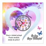 Ceas baza licheni, personalizat pentru Educatoare , Lemn, 40x40cm, CSMUV017