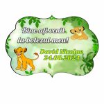 Pancarta Bine Ati Venit, Personalizata, Botez, Lion King, 40x31cm, PBBUV001 - imagine 3