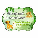 Pancarta Bine Ati Venit, Personalizata, Botez, Lion King, 40x31cm, PBBUV001