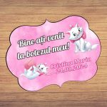 Pancarta Bine Ati Venit, Personalizata, Botez, Pisica Marrie, 40x31cm, PBBUV002 - imagine 4