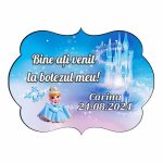 Pancarta Bine Ati Venit, Personalizata, Botez, Cenusareasa, 40x31cm, PBBUV008