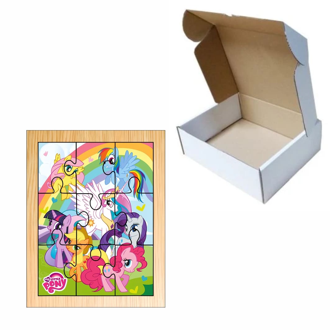 PDUV056... Puzzle din lemn, My Little Pony, 9 piese, Multicolor, 15x12 cm, PDUV056 - imagine 3