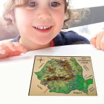 Puzzle Harta Romaniei, Lemn, Format A4, PZHR003 - imagine 2