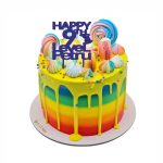 Topper Aniversar, Personalizat, Lemn, Albastru, 15 cm, TA033 - imagine 2