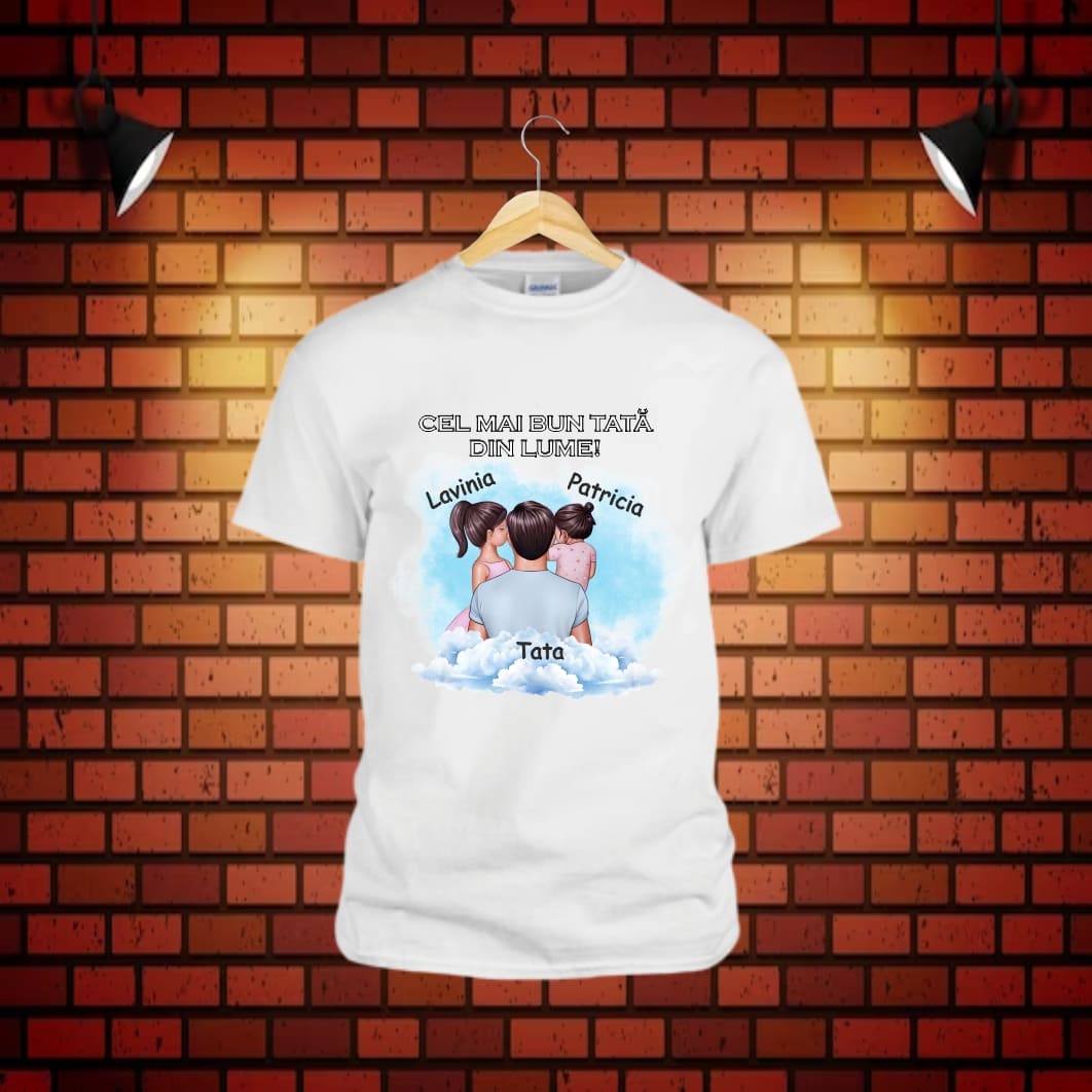 TU20.. Tricou Personalizat, Tata, Bumbac, Alb, TU20 - imagine 4