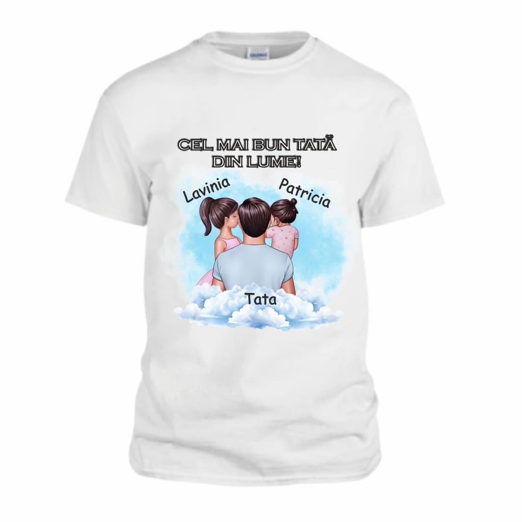 TU20 Tricou Personalizat, Tata, Bumbac, Alb, TU20 - imagine 1