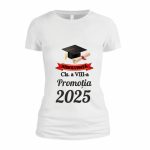 Tricou Personalizat, Absolvire, Dama, Bumbac, Alb, TU27
