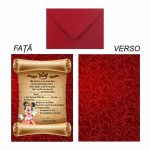 Invitatie botez, Minnie Mouse, Format A5, IC41 - imagine 4