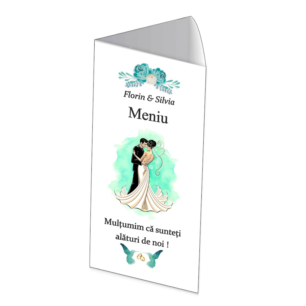 MN9 Meniu de masa, Nunta, Model MN9, Carton - imagine 1