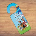 Placuta Usa, Personalizata, Botez, Patrula Catelusilor, 15x6cm, PUBSHH019 - imagine 2