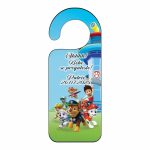 Placuta Usa, Personalizata, Botez, Patrula Catelusilor, 15x6cm, PUBSHH019