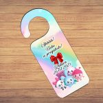 Placuta Usa, Personalizata, Botez, Baby Riki, 15x6cm, PUBSHH020 - imagine 2