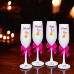 Set 4 Pahare Personalizate, Porcusorul Piglet, Botez, Parinti, Nasi, Alb, PHB018 - imagine 3