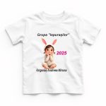 Tricou Personalizat, Absolvire, Fetita, Grupa Iepurasilor, Bumbac, Alb, TABS006.1
