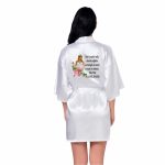 Halat mireasa, Personalizat, Nunta, Alb, Satin, HNM016