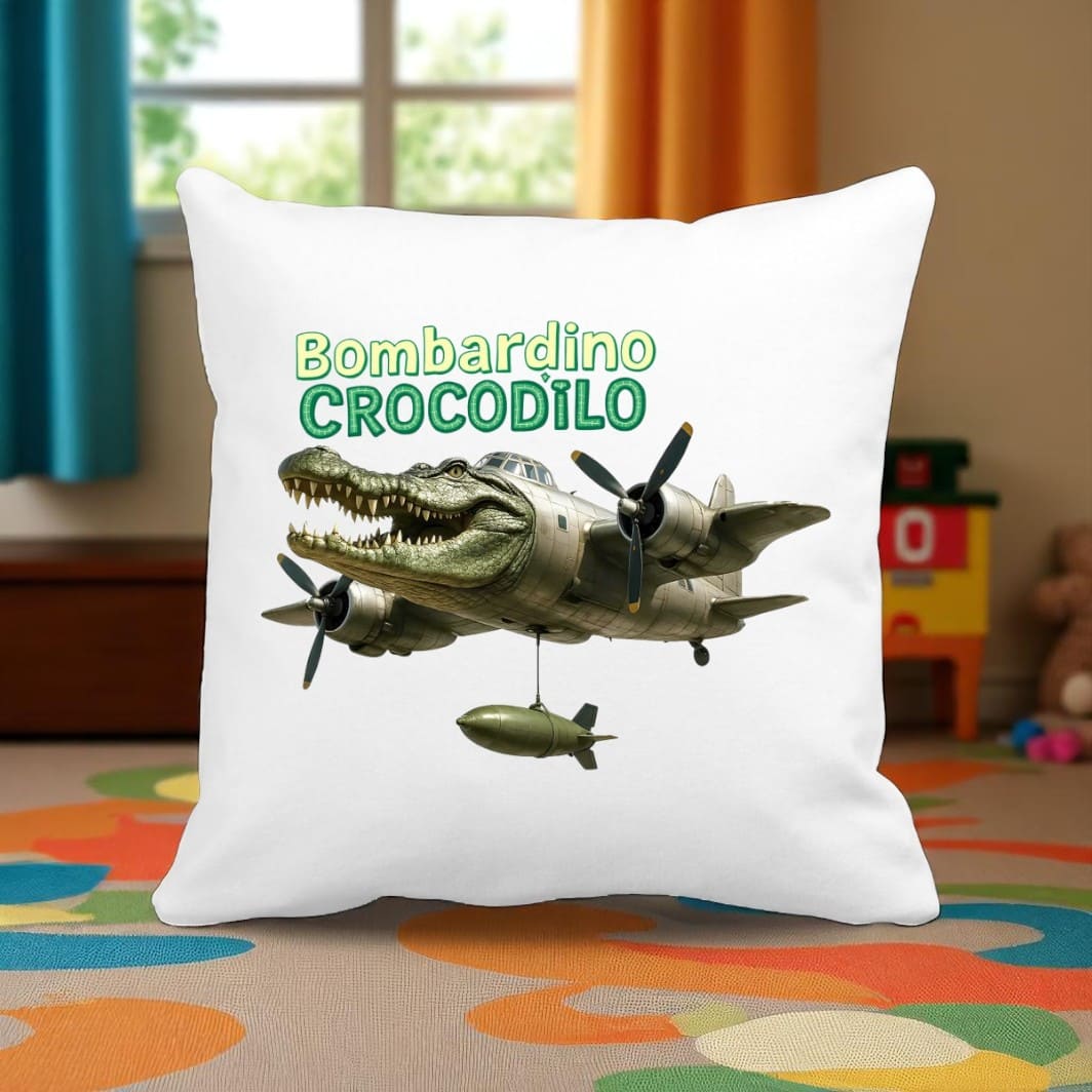PGR124. Perna, Bombardino Crocodilo, Multicolor, 40×40 cm, PGR124 - imagine 2