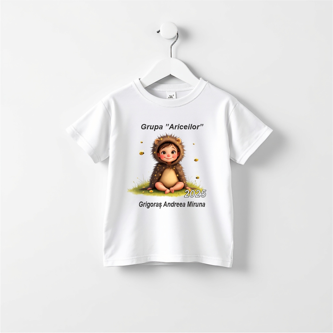 TABS009.1. Tricou Personalizat, Absolvire, Fetita, Grupa Ariceilor, Bumbac, Alb, TABS009.1 - imagine 3