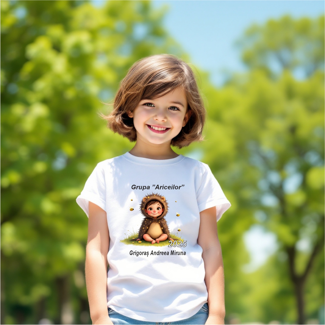 TABS009.1 Tricou Personalizat, Absolvire, Fetita, Grupa Ariceilor, Bumbac, Alb, TABS009.1 - imagine 2