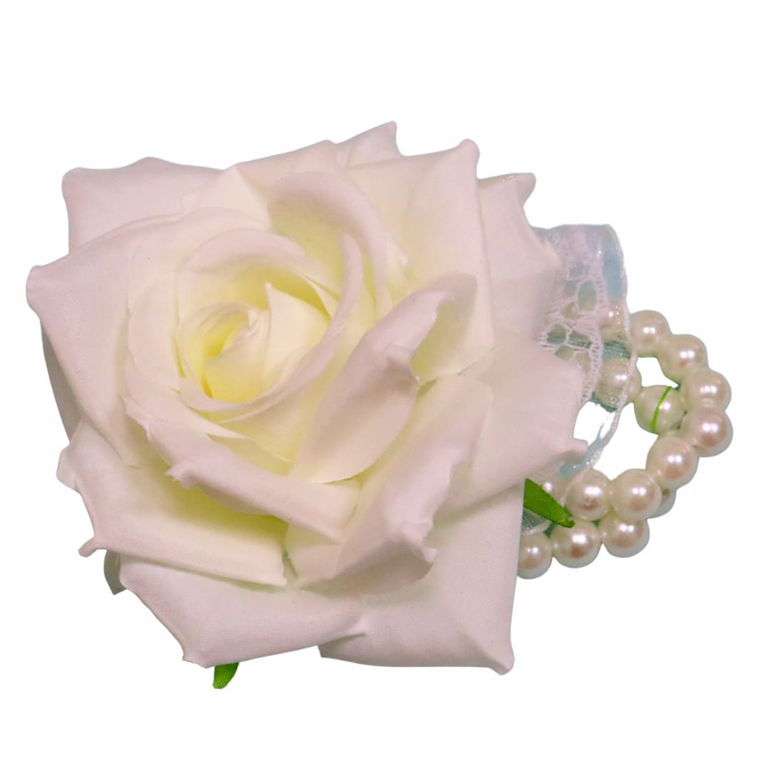 BDO004 Bratara Florala, Nunta, Domnisoara de onoare, Alb, BD004 - imagine 3