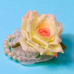 Bratara Florala, Nunta, Domnisoara de onoare, Alb, Roz, BD009 - imagine 4