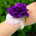 Bratara Florala, Nunta, Domnisoara de onoare, Mov, BD010 - imagine 2