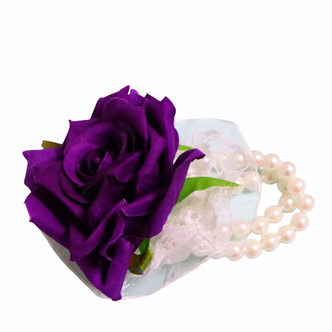 BDO010 Bratara Florala, Nunta, Domnisoara de onoare, Mov, BD010 - imagine 3