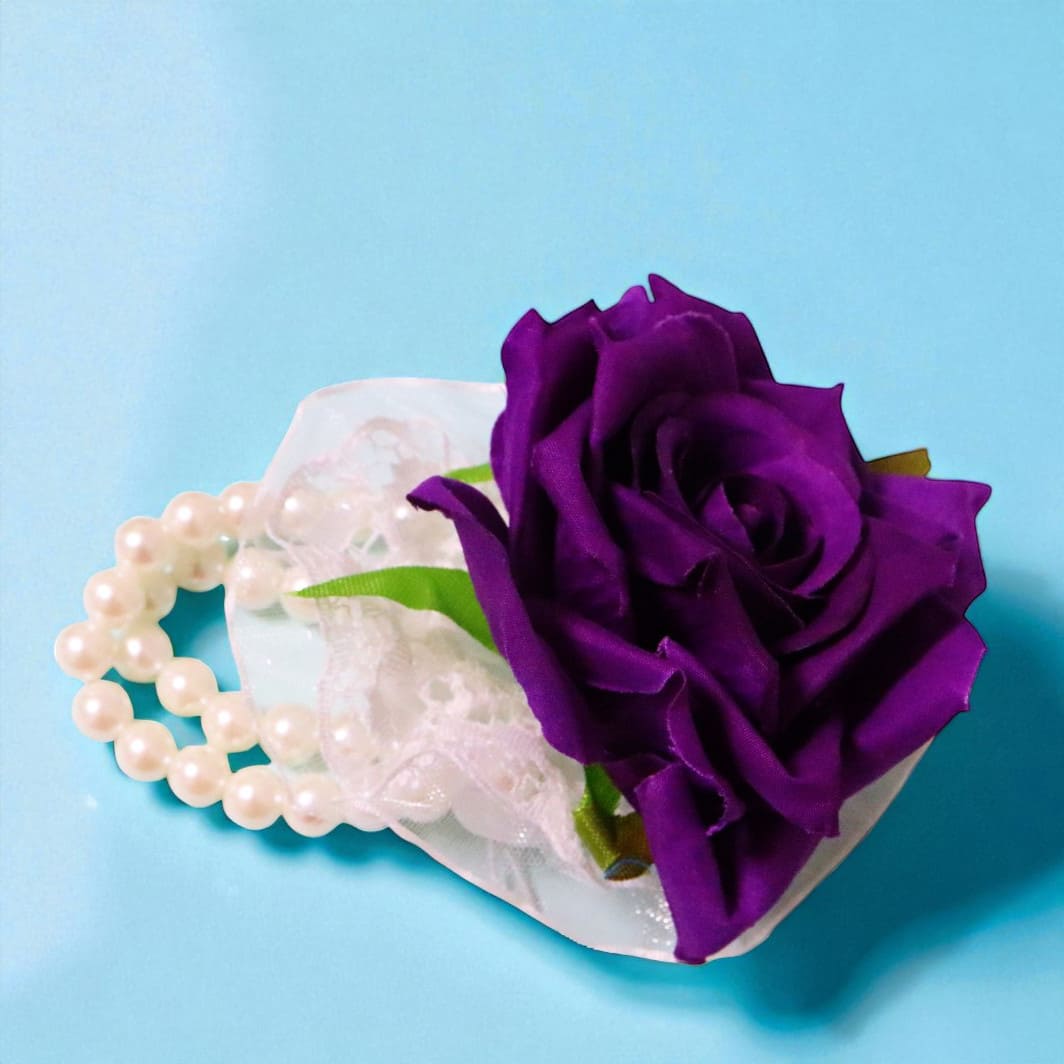 BDO010..... Bratara Florala, Nunta, Domnisoara de onoare, Mov, BD010 - imagine 4