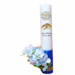 Set Lumanari, Nunta de Aur, Personalizate, 2 Bucati, Albastru 35 cm, LNAU009 - imagine 4