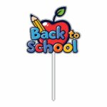Topper Back to School, Lemn, Scoala, Multicolor, 10cm, TSUV016