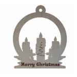 Glob de Craciun, Lemn, Gravat 9cm GL109