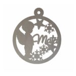 Glob De Craciun Lemn Personalizat Cu Nume 9cm Gl133