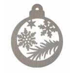 Glob Decorativ De Craciun Lemn 9cm Gl125