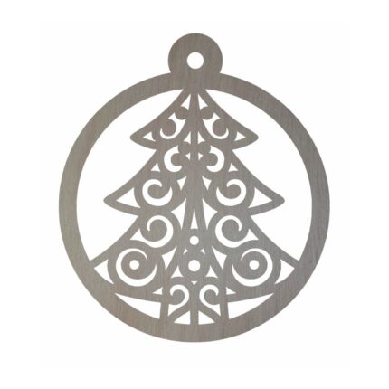 Glob Ornamental De Craciun Lemn Bradut 9cm Gl122