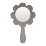 Oglinda Din Lemn Cu Model Floral Mot 13 Cm