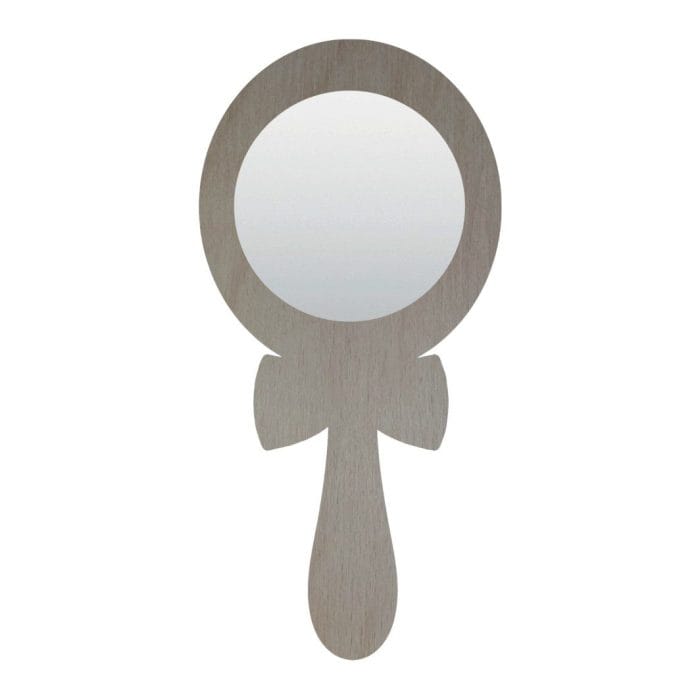 Oglinda Mot, Lemn, Fundita, 13cm - imagine 1