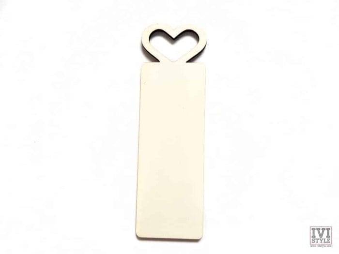 Semn Carte, Lemn, Blank, 15cm - imagine 1
