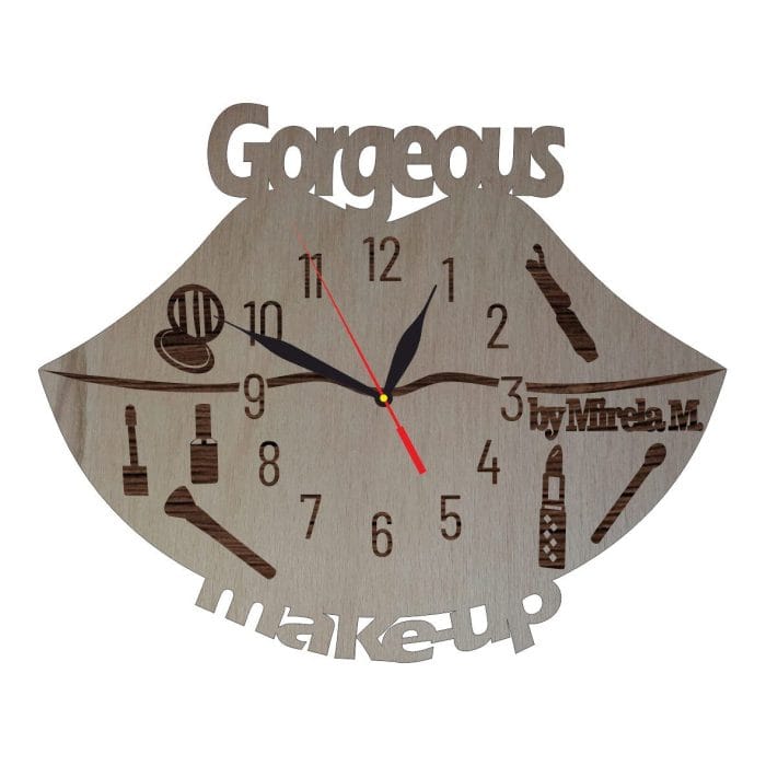 Ceas Make-up, Lemn, 40cm, CBH006 - imagine 1